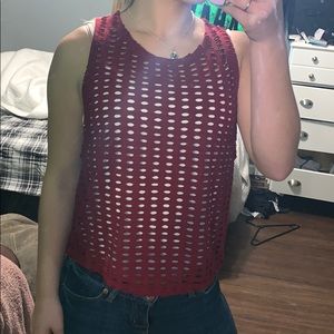 Kendall and Kylie maroon tank
